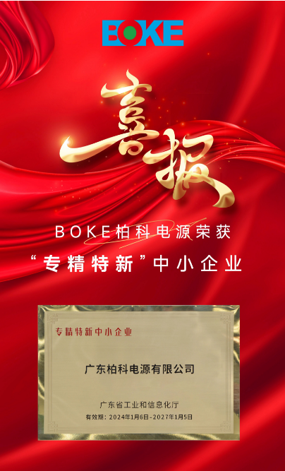企业荣誉 I BOKE荣获殊荣-被认定为2024年度“专精特新”中小企业！