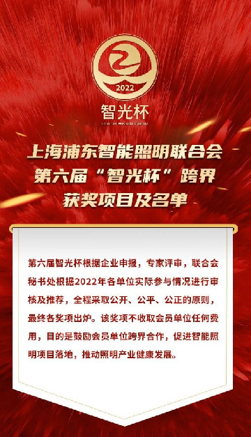 SILA第六届“智光杯”跨界获奖项目及名单评选结果最终出炉，恭喜这些优秀单位
