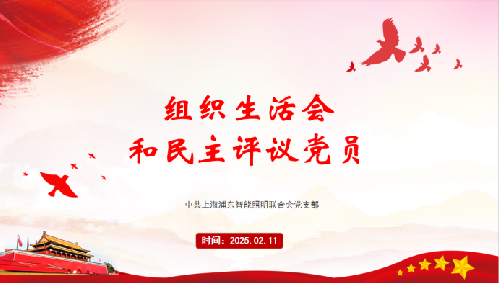 上海浦东智能照明联合会党支部2024年度组织生活会及开展民主评议党员会议